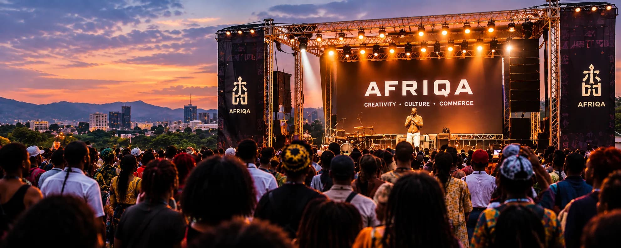Audience experiencing the AFRIQA creative showcase